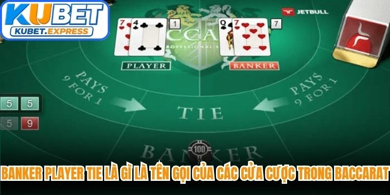 Banker Player Tie là gì là tên gọi của các cửa cược trong baccarat