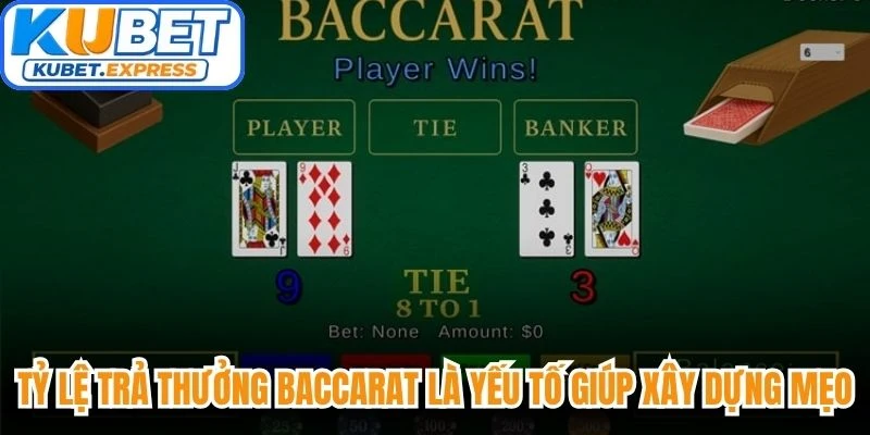 Tỷ lệ trả thưởng Baccarat là yếu tố giúp người chơi xây dựng mẹo hiệu quả